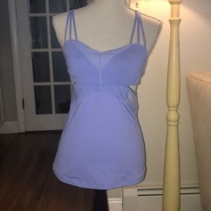 Lululemon Periwinkle workout top multi straps SZ 6